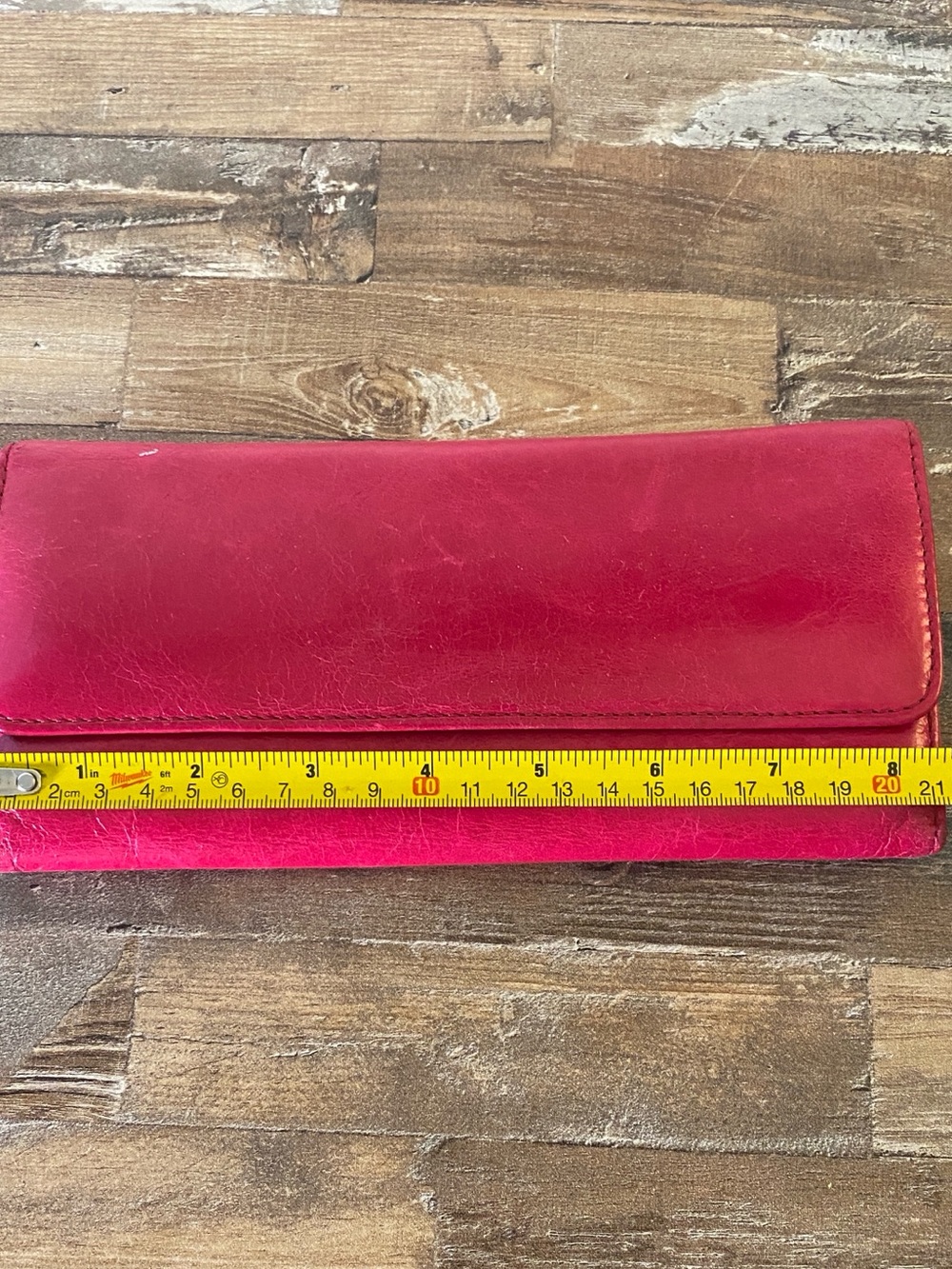 HOBO Leather Wallet Clutch - Fuchsia Pink - Picture 10 of 15